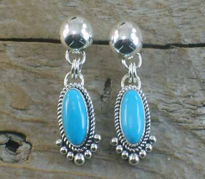 Artie Yellowhorse Native American Earrings Sleeping Beauty